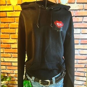 👕 Rare Mezcal Oaxaca Hoodie – Heart Graphic Streetwear - Black - Med - NWOT / L